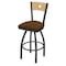 Holland Bar Stool Co 30" Swivel Counter Stool, Bronze Finish, Nat Back, Canter Thatch Seat 83030PWNatMplB001 - alternate 1